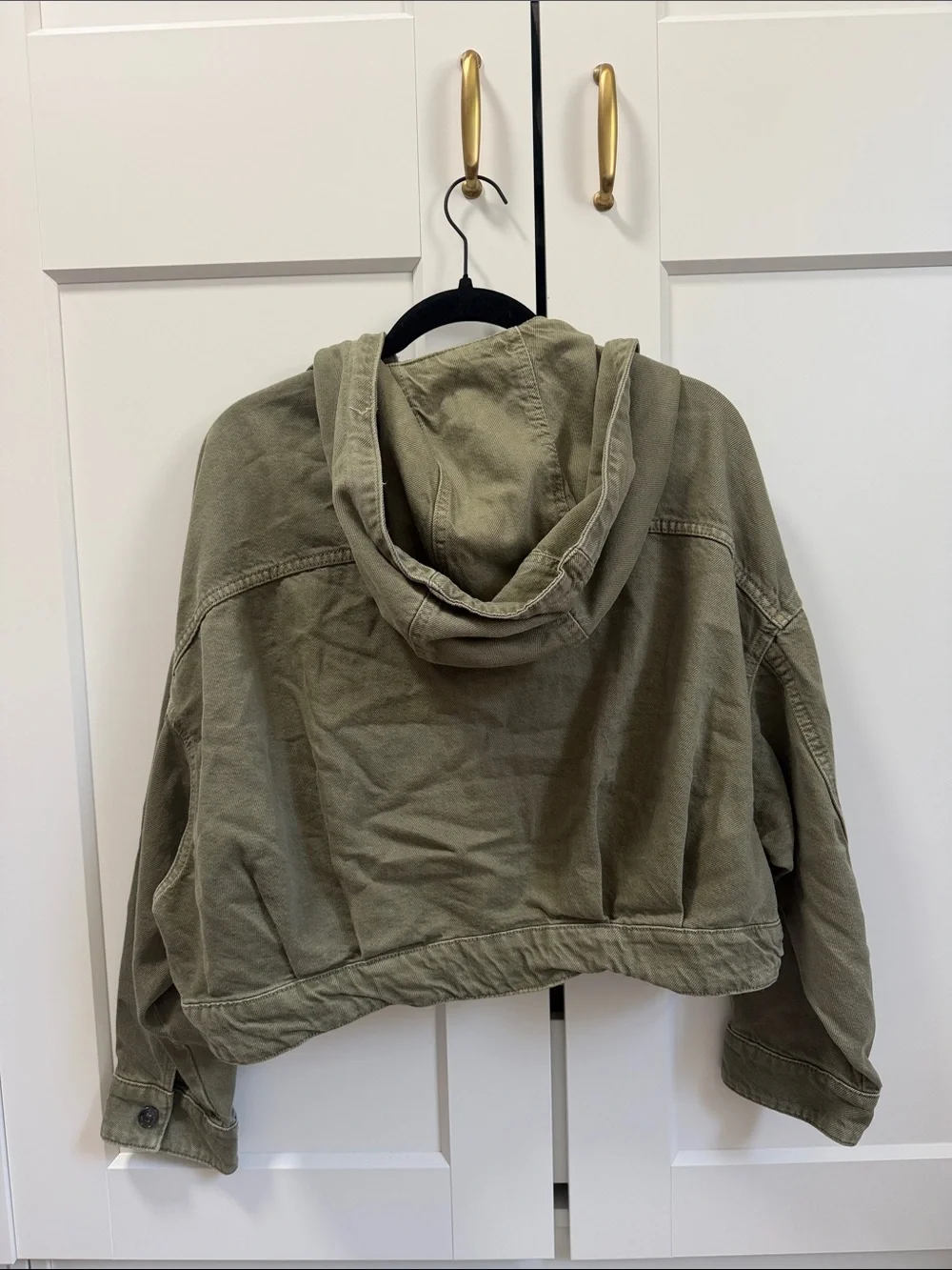 Zara Olive Hooded Utility Jacket